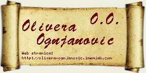 Olivera Ognjanović vizit kartica